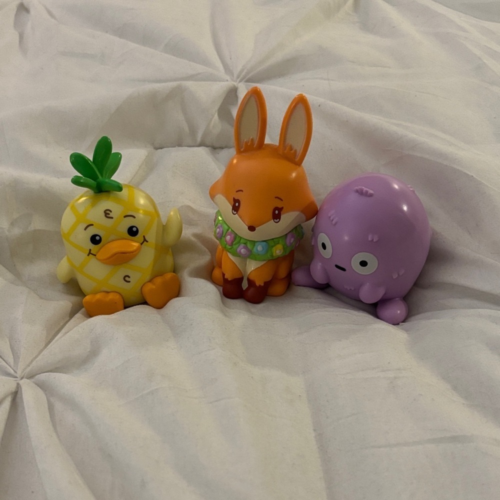 Moriah Elizabeth  Orange Fox, Yellow Pineapple Duck & Purple Octopus